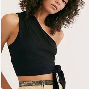 Free people one shoulder crop top